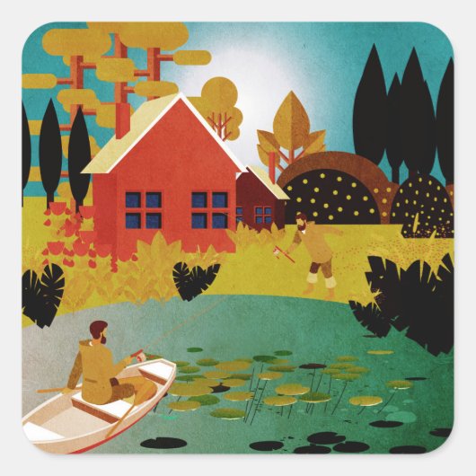 漁師 スクエアシール (正面)