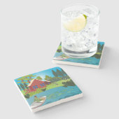 漁師 ストーンコースター (横)