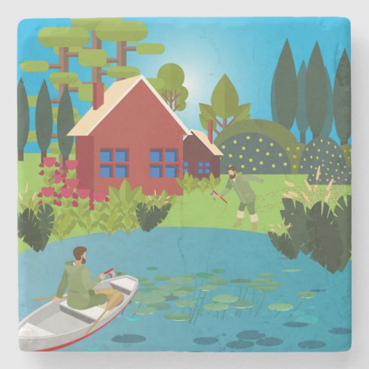 漁師 ストーンコースター (正面)