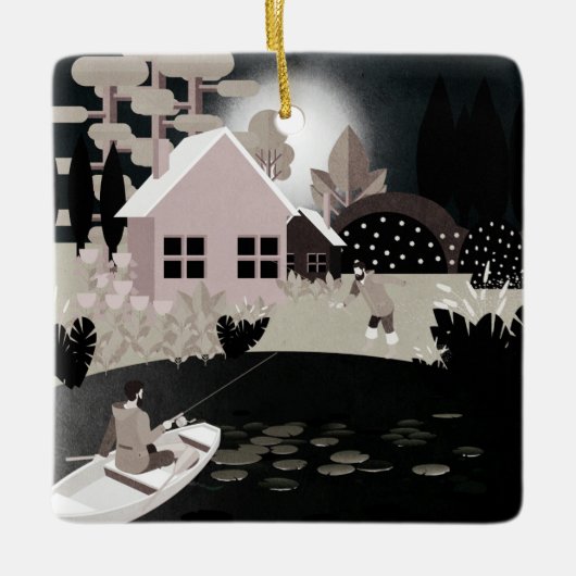 漁師 セラミックオーナメント (正面)