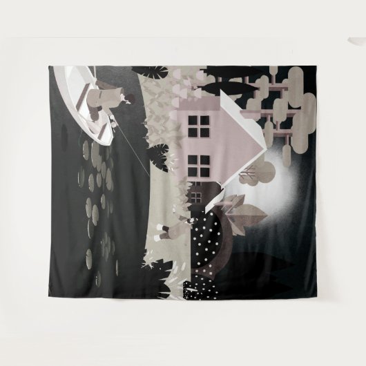 漁師 タペストリー (正面(横))