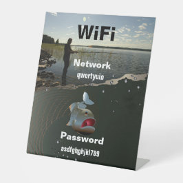 漁師。ハッピー魚釣り 台座サイン