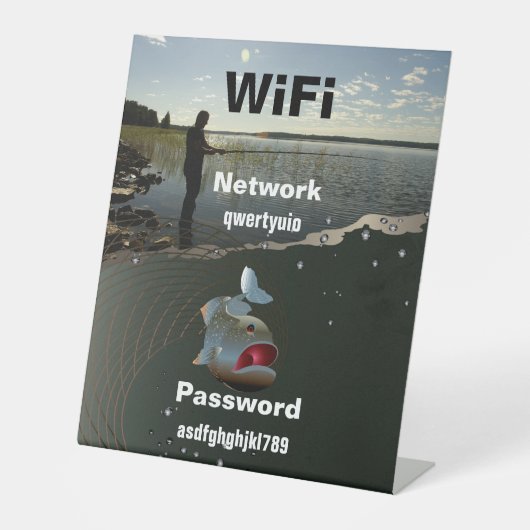 漁師。ハッピー魚釣り 台座サイン (正面)