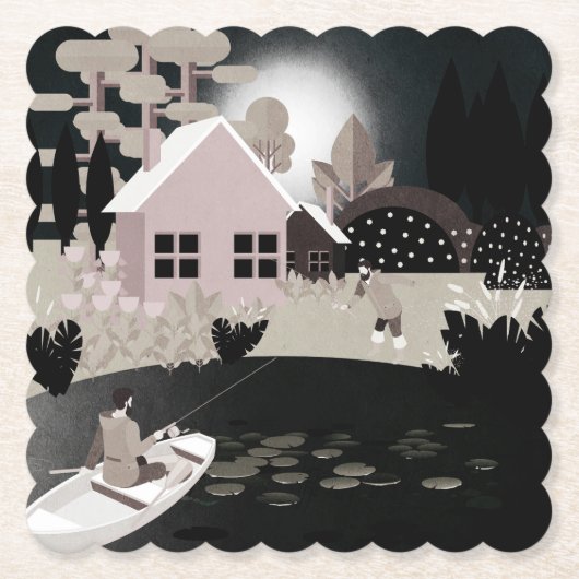 漁師 ペーパーコースター (正面)