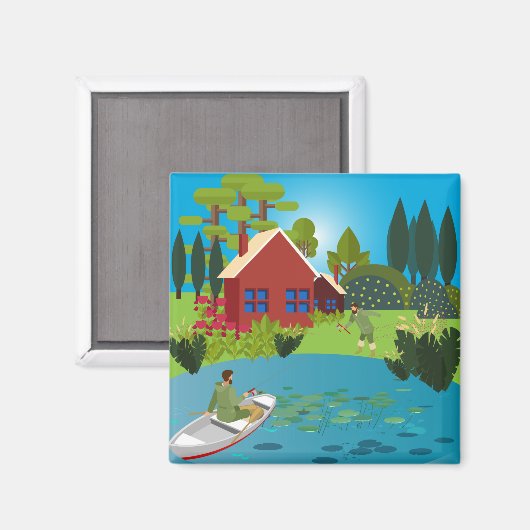 漁師 マグネット (正面/裏面)