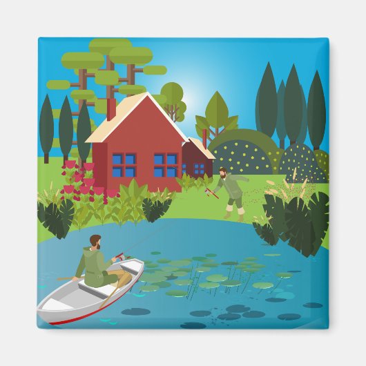 漁師 マグネット (正面)