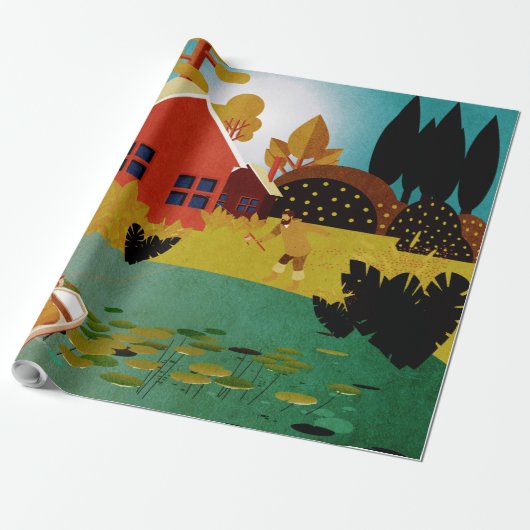 漁師 ラッピングペーパー (アンロールド)