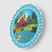 漁師 ラージ壁時計 (傾斜)