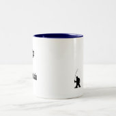 漁師、魚釣り、PapaFrom Anikinへのfishing1、 ツートーンマグカップ (中央)