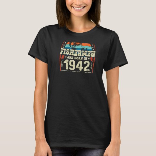 漁最高の民は1942年の魚釣り誕生 Tシャツ (正面)