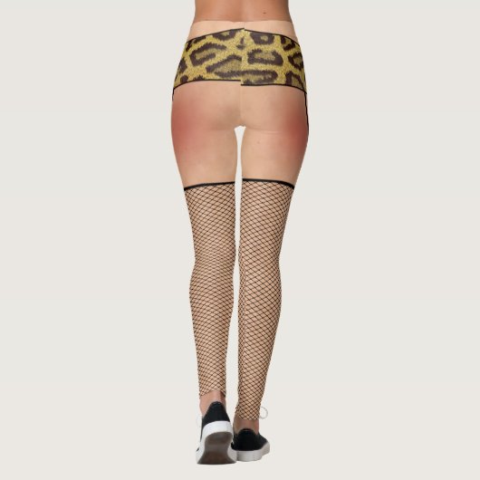 漁網とヒョウの皮のクニッカースレギンス レギンス (裏面)