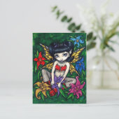 「漁網と花」はがき ポストカード (スタンド正面)