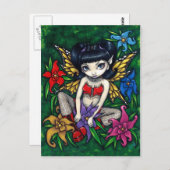 「漁網と花」はがき ポストカード (正面/裏面)