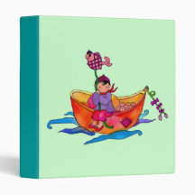 漁船および小さな女の子のAveryのつなぎ