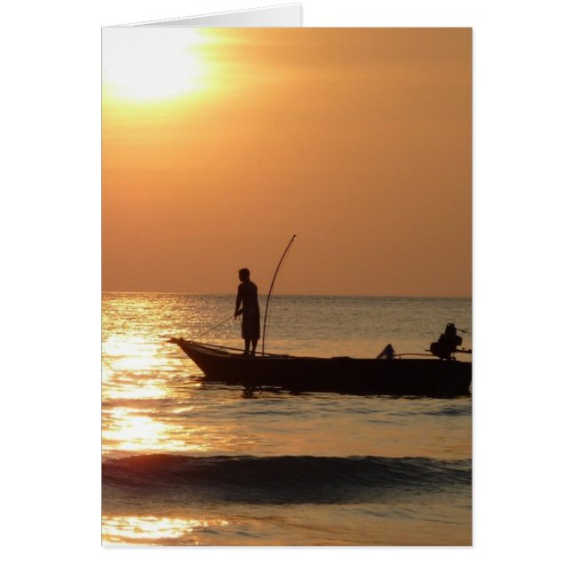 漁船および日没 (正面)