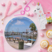 漁船および桟橋 ペーパープレート (パーティー)