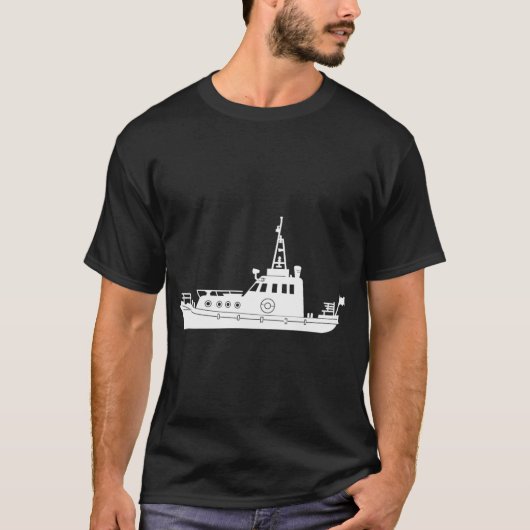 漁船のシルエット Tシャツ (正面)
