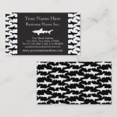 漁船のチャーター/スキューバダイバー-鮫パターン 名刺 (正面/裏面)