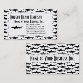 漁船のチャーター/スキューバダイバー-鮫パターン 名刺 (正面/裏面)