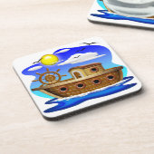 漁船の漫画 コースター (左側)