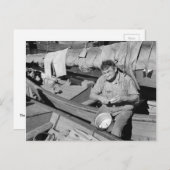 漁船の調理師-クリスマス1938年 シーズンポストカード (正面/裏面)