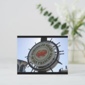 漁船埠頭の標識 ポストカード (スタンド正面)