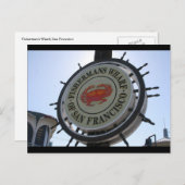 漁船埠頭の標識 ポストカード (正面/裏面)