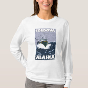 漁船場面- Cordova、アラスカ Tシャツ