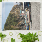 漁船Cadgwithコーンウォールイギリス キッチンタオル (折り畳み)