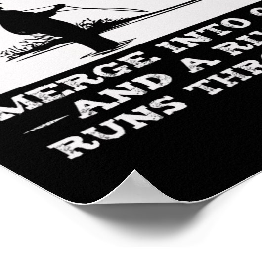 漁走を通る河 ポスター (角)