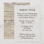 漂木の背景 招待状 (正面/裏面)