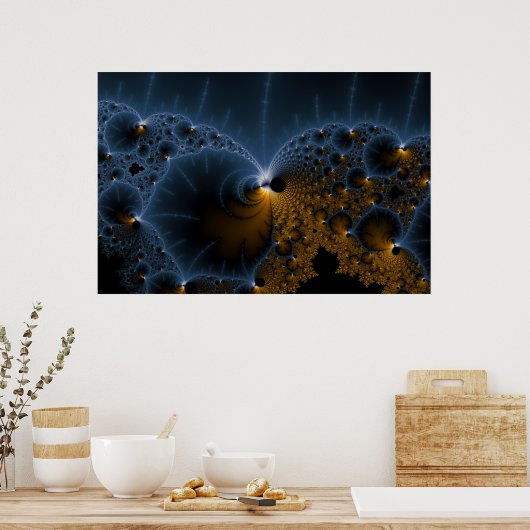 漂流ゼリー – Fractal Art ポスター (キッチン)