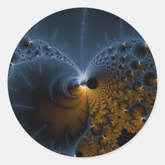 漂流ゼリー – Fractal Art ラウンドシール (正面)