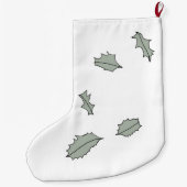 漂流ホリー葉ストッキング ラージクリスマスストッキング (裏面)