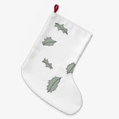 漂流ホリー葉ストッキング ラージクリスマスストッキング (正面 (吊り時))
