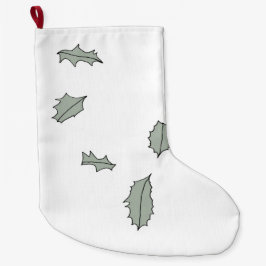 漂流ホリー葉ストッキング ラージクリスマスストッキング