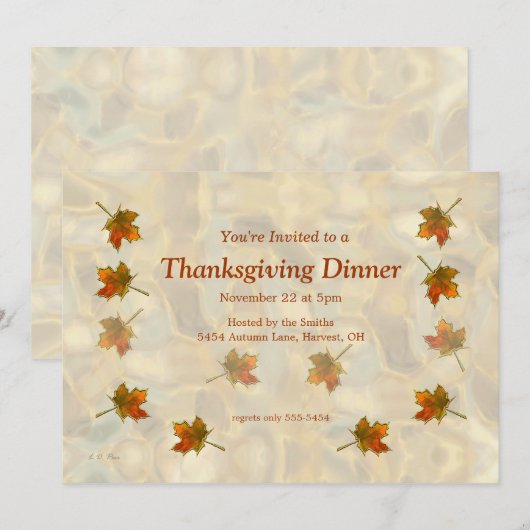 漂流紅葉感謝祭 招待状 (正面/裏面)