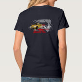 漂流 |女性のVネック Tシャツ (裏面)