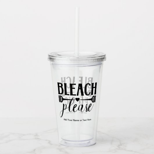 漂白お願い引用文美容師スタイリストサロン アクリルタンブラー (正面)