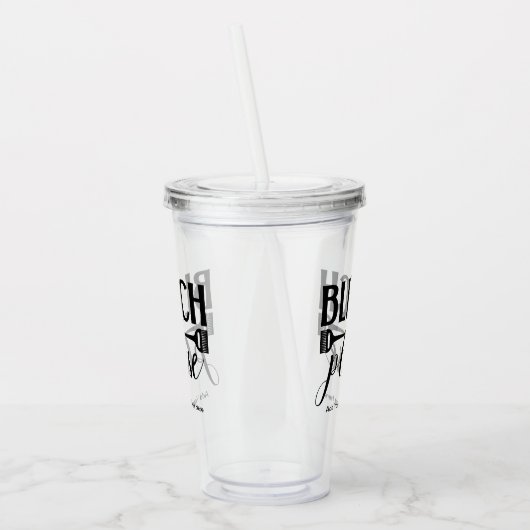 漂白お願い引用文美容師スタイリストサロン アクリルタンブラー (左)