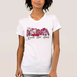 漂白このママは彼女の飼い主の日の牛を愛している Tシャツ