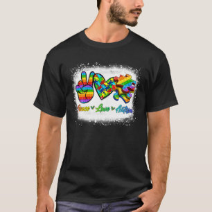 漂白された平和の愛の自閉症ポップ・アートの意識It自閉症 Tシャツ