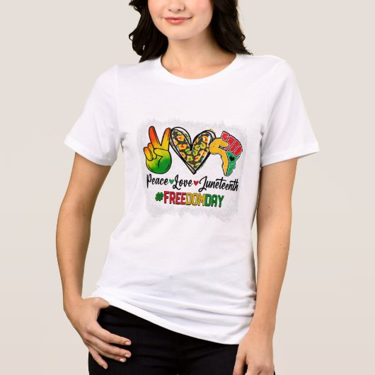 漂白された平和ラブジュネーブ1865自由の日Af トライブレンドＴシャツ (正面)
