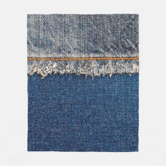 漂白された殿にオレンジの糸をつけた直縫い フリースブランケット (正面)