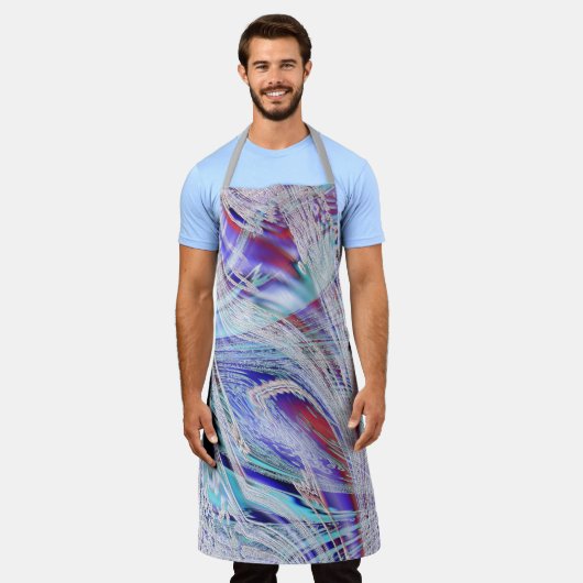 漂白された渡り鳥の羽 エプロン (着用した状態)