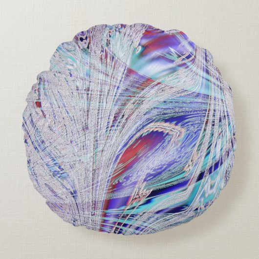 漂白された渡り鳥の羽 ラウンドクッション (正面)