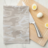 漂白された荒野迷彩柄 キッチンタオル (四つ折り)