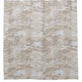 漂白された荒野迷彩柄 シャワーカーテン