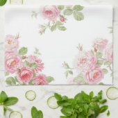 漂白されるリネンメーデーの夏のバラ キッチンタオル (折り畳み)