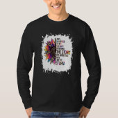 漂白ひまわり私は嵐の女性の女の子フェミン Tシャツ (正面)